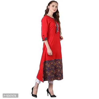 Jaipur Attire Red Printed Cotton Kurti-thumb4