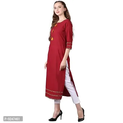 JAIPUR ATTIRE Women's Cotton Regular Kurta-thumb2