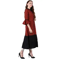 Jaipur Attire Maroon Cotton Floral Kurti-thumb3