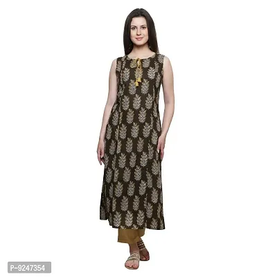 JAIPUR ATTIRE Women's Cotton Straight Kurta-thumb0