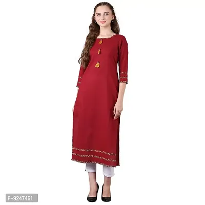 JAIPUR ATTIRE Women's Cotton Regular Kurta-thumb0