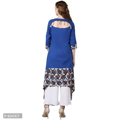 Jaipur Attire Blue Cotton Blend Kurti-thumb3