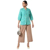 JAIPUR ATTIRE Women's Foil Print Regular Fit Top (JAT01_BU-M, Blue, M)-thumb4