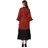 Jaipur Attire Maroon Cotton Floral Kurti-thumb2