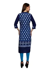 JAIPUR ATTIRE BLUE CASUAL COTTON JAIPUR PRINTED KURTI WITH LONG FULL SLEEVE FOR WOMEN AND GIRLS FOR ETHNIC TRADITIONAL WEAR.-thumb1