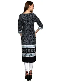 JAIPUR ATTIRE BLACK CASUAL COTTON JAIPUR PRINTED KURTI WITH LONG FULL SLEEVE FOR WOMEN AND GIRLS FOR ETHNIC TRADITIONAL WEAR.-thumb1