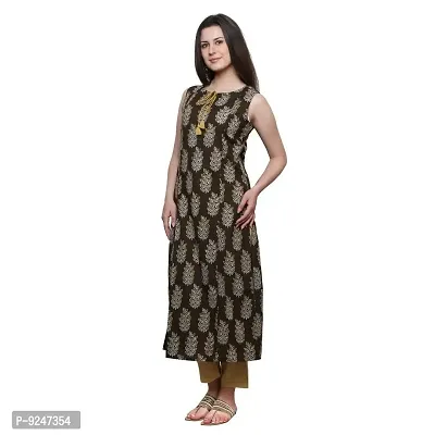 JAIPUR ATTIRE Women's Cotton Straight Kurta-thumb2