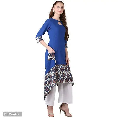 Jaipur Attire Blue Cotton Blend Kurti-thumb4