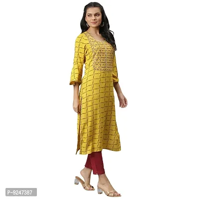 JAIPURATTIRE Jaipur Attire Women Embroidered Straight Kurta-thumb3