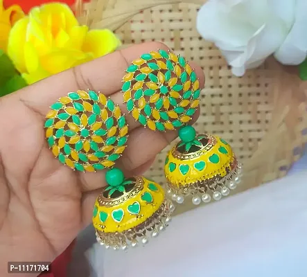 Diva Meena Jhumka Tox Earrings-thumb0