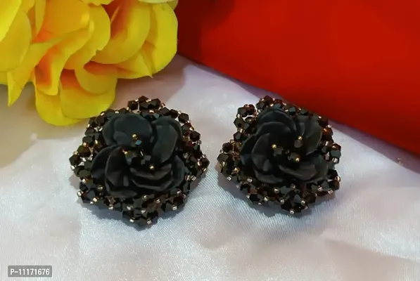 Trendy Brass Rose Style Earring-thumb3