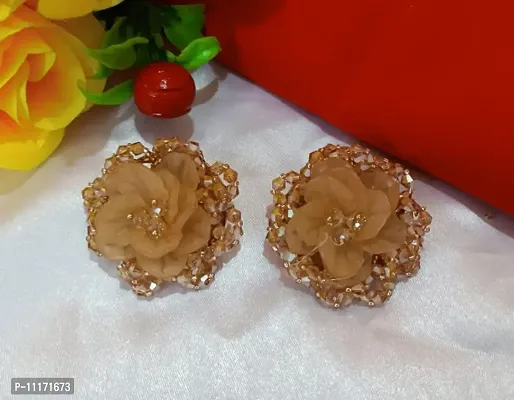 Trendy Brass Rose Style Earring-thumb3