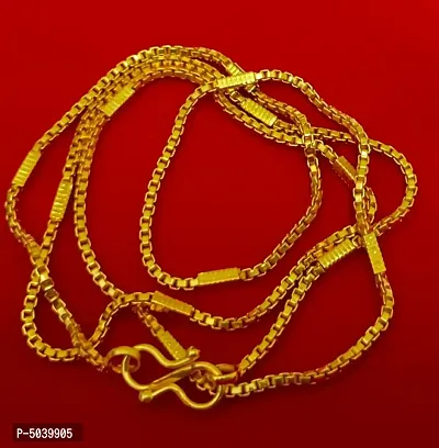 Latest Trendy Stylish Long Chain 24 Inches Gold Plated-thumb0