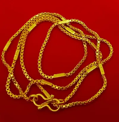 Trendy 24 Inches Gold Plated Brass Long Chains