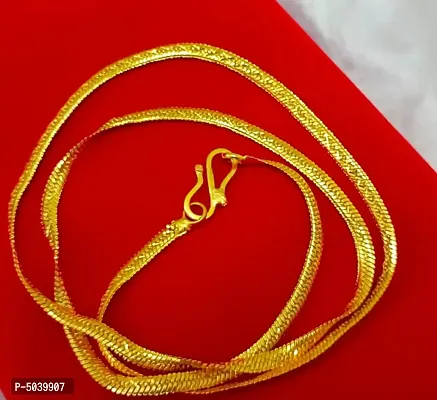 Latest Trendy Stylish Long Chain 24 Inches Gold Plated-thumb0