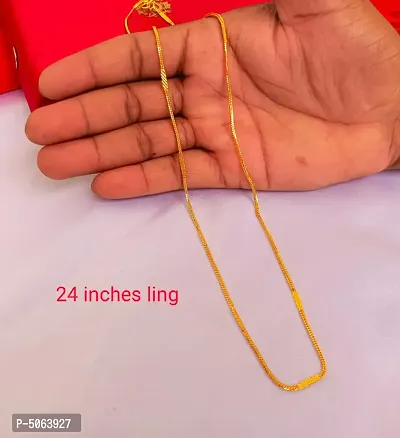 Trendy Gold Plated 24 Inches Long Chain For Women-thumb0