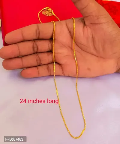 Latest Trendy Gold Plated 24 inches long chain for women-thumb0