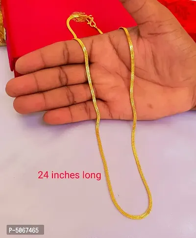 Latest Trendy Gold Plated 24 inches long chain for women-thumb0