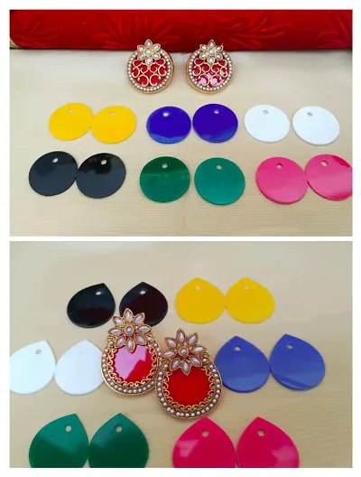 Latest Trendy 7 Colour Changable Earrrings Tox Stud Combo Of 2