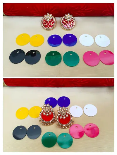 Latest Trendy Colour Changable Earrrings Tox Stud Combo Of 2