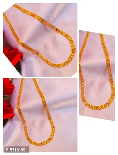 Latest Trendy Gold Plated 24 Inches Long Chain for Girls and Women(Combo of 2)-thumb0