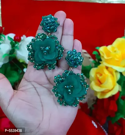 Latest Trendy Desing Flower Long Earrings for Girls and Women