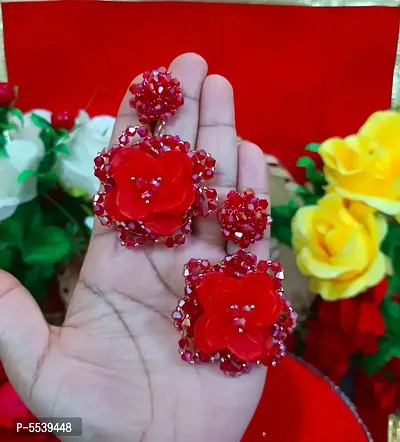 Latest Trendy Desing Flower Long Earrings for Girls and Women