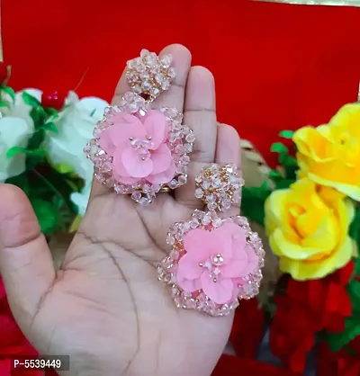 Latest Trendy Desing Flower Long Earrings for Girls and Women-thumb0