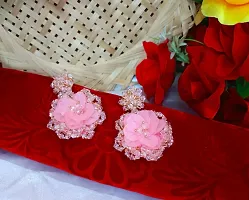 Latest Trendy Desing Flower Long Earrings for Girls and Women-thumb1