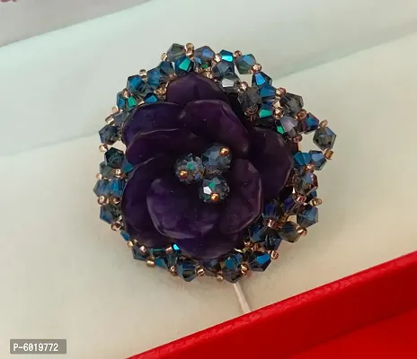 Latest Trendy Stylish Flower Rose Style Ring For Girls and Women-thumb2