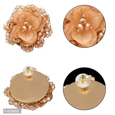 Latest Trendy Stylish Flower Tops Stone Earrings for Girls and Women-thumb5