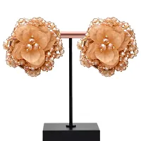 Latest Trendy Stylish Flower Tops Stone Earrings for Girls and Women-thumb3