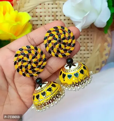 Diva Meena Jhumka Tox Earrings-thumb0