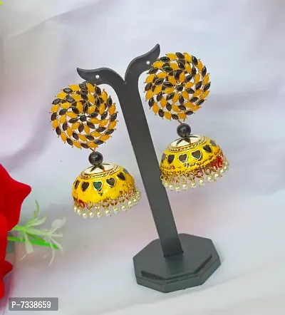 Diva Meena Jhumka Tox Earrings-thumb3