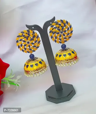 Diva Meena Jhumka Tox Earrings-thumb3