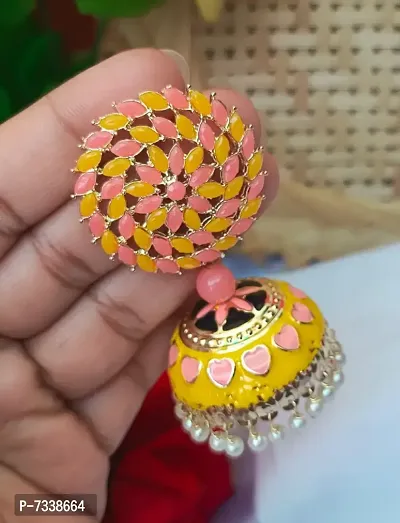 Diva Meena Jhumka Tox Earrings-thumb2