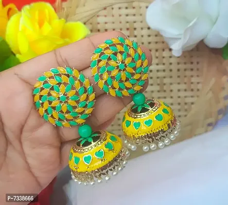 Diva Meena Jhumka Tox Earrings-thumb0