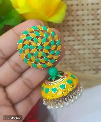 Diva Meena Jhumka Tox Earrings-thumb2