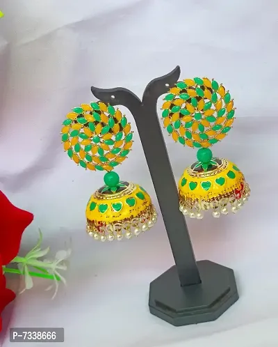 Diva Meena Jhumka Tox Earrings-thumb3