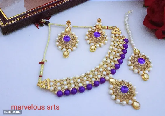 Latest Beautiful Alloy Jewellery Set for Women-thumb0