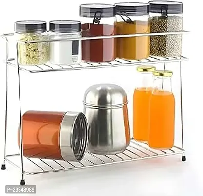 Stainless Steel 2 Tier Kitchen Rack Spice Rack-thumb0