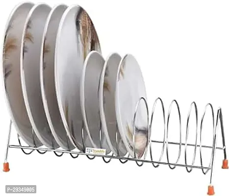 STANDIFY Stainless Steel Big Round Plate Dish Rack Lid Holder Kitchen Organizer Kitchen Rack