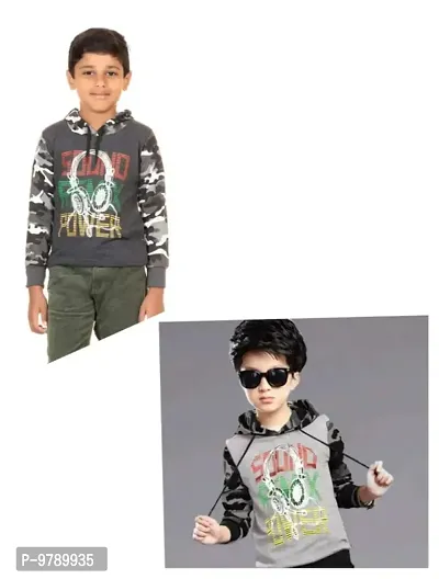 Stylish Fancy Cotton Sweatshirt Combo For Kids Pack Of 2-thumb0
