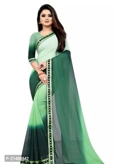 Beautiful Georgette Saree With Blouse Piece For Women-thumb0