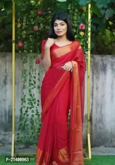 Beautiful Georgette Saree With Blouse Piece For Women-thumb0