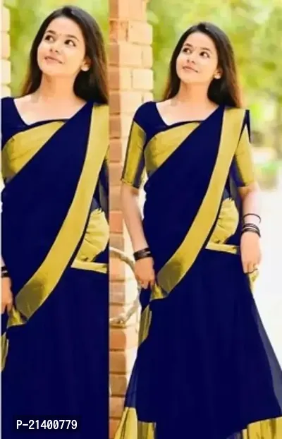 Beautiful Chiffon Saree With Blouse Piece For Women