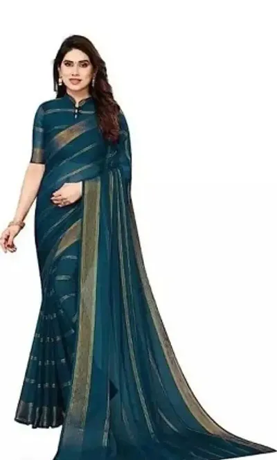 Alluring Chiffon Saree with Blouse piece 