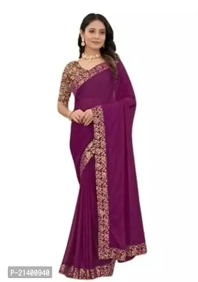 Beautiful Silk Saree With Blouse Piece For Women-thumb0