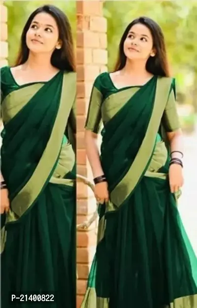 Beautiful Chiffon Saree With Blouse Piece For Women-thumb0