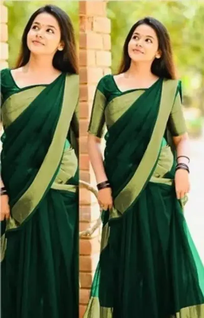 Trending Chiffon Saree with Blouse piece 